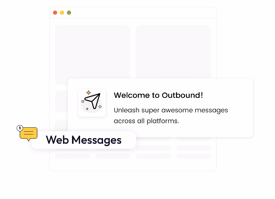 Web messages are the final type of outbound messages used in e-commerce