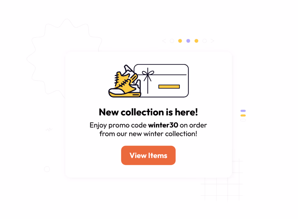 email marketing is a type of outbound marketing use in e-commerce. Here's an example of what an email message unveiling a newly-launched line of products looks like on Gameball. 