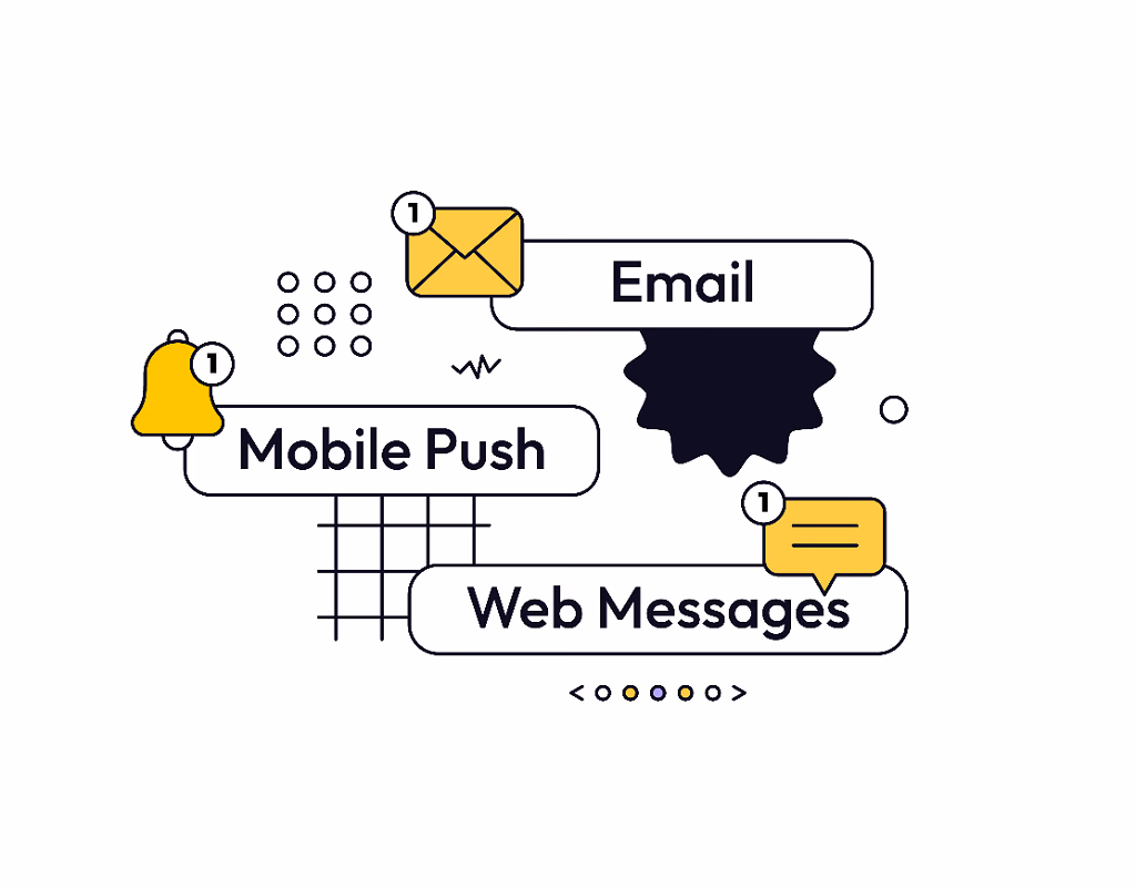 the three types of outbound marketing campaigns in e-commerce are email marketing, mobile push messages, and web messages. Designed by Gameball