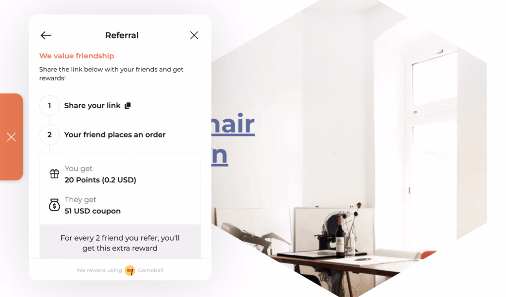 Referral Journey on Widget