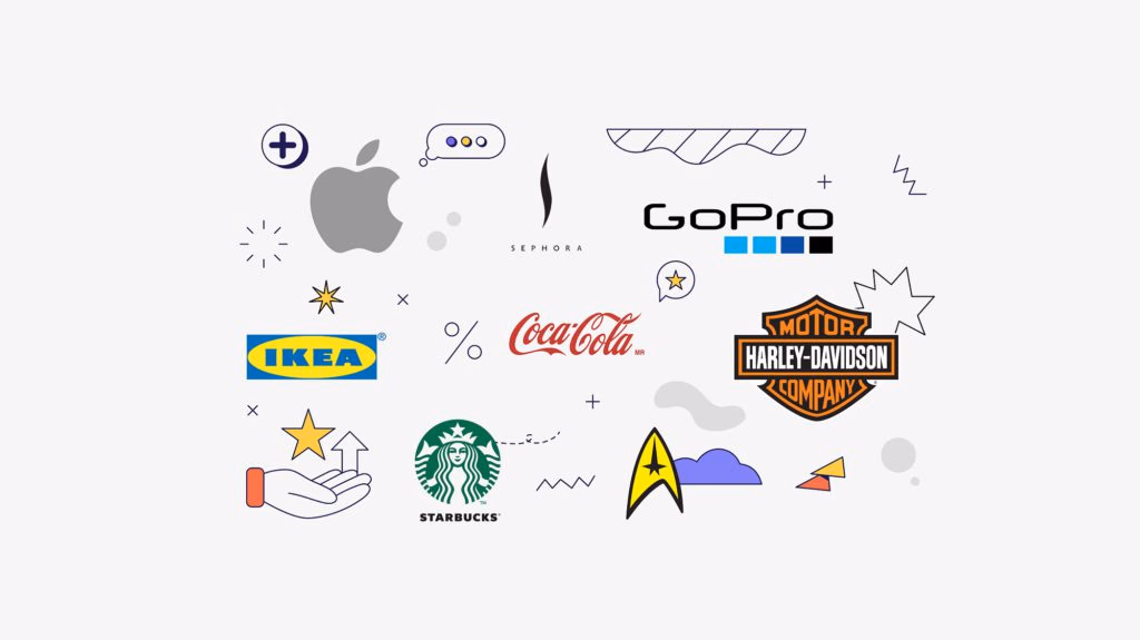 the logos for the Top 8 Brand Loyalty Examples