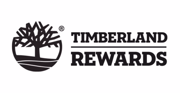 Timberland Rewards logo featuring a tree graphic and program name.