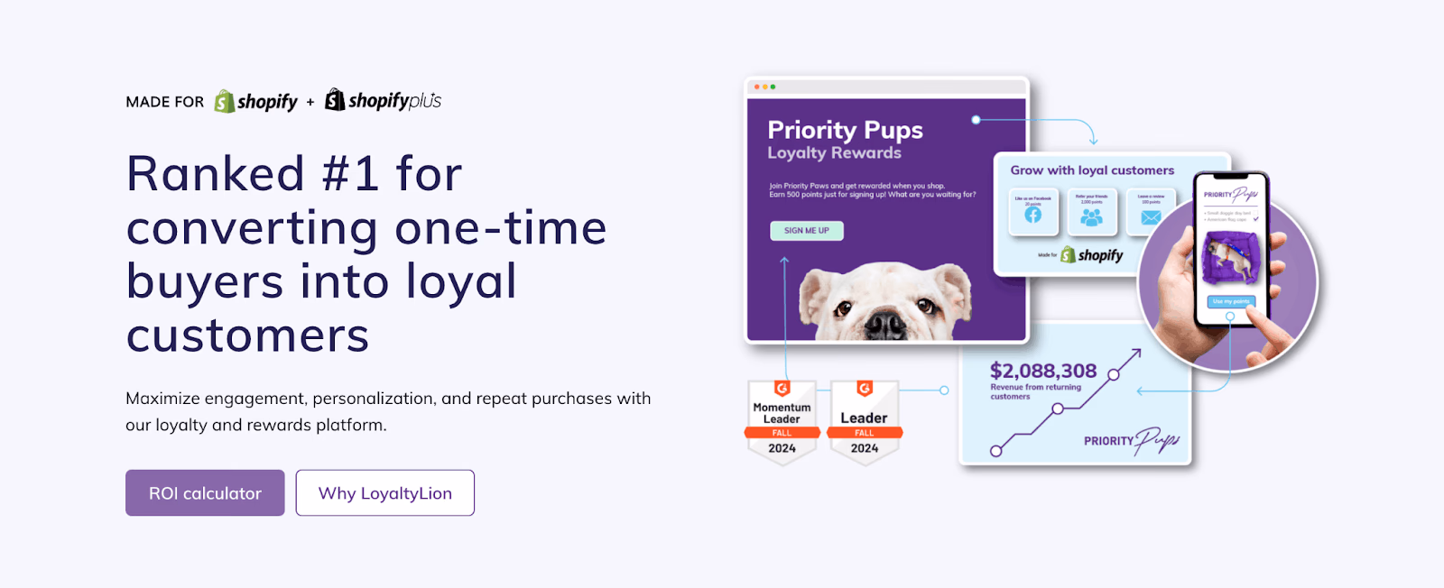 LoyaltyLion helps Shopify brands convert one-time shoppers into repeat customers.