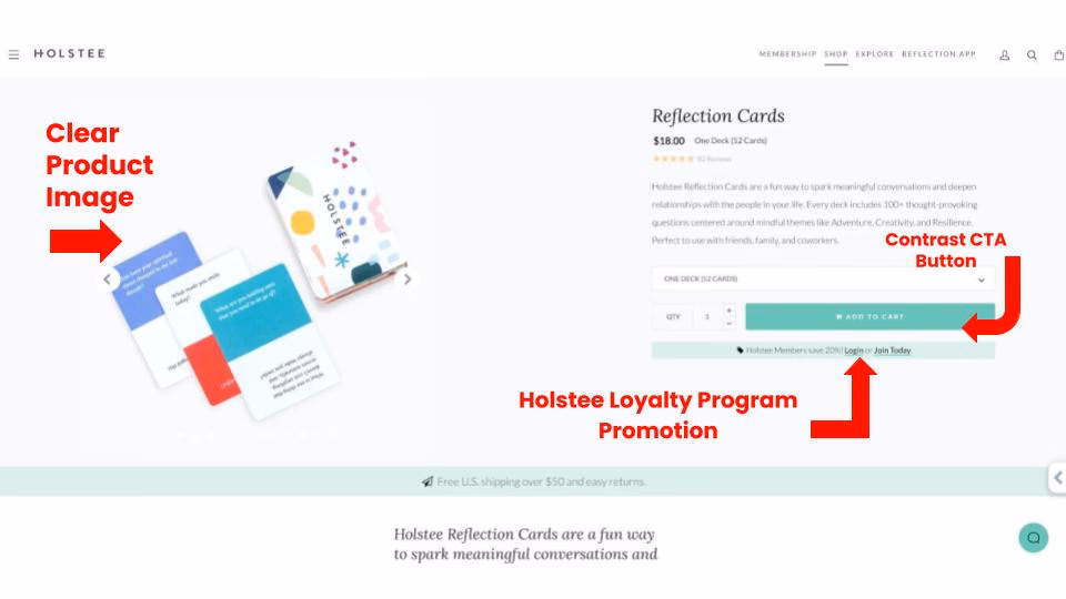 holstee product page