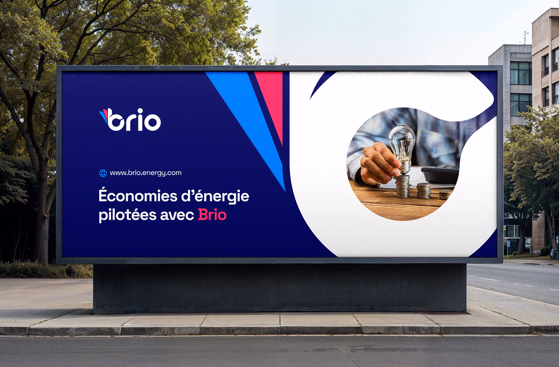 Affiche Brio : économies d'énergie pilotées avec Brio