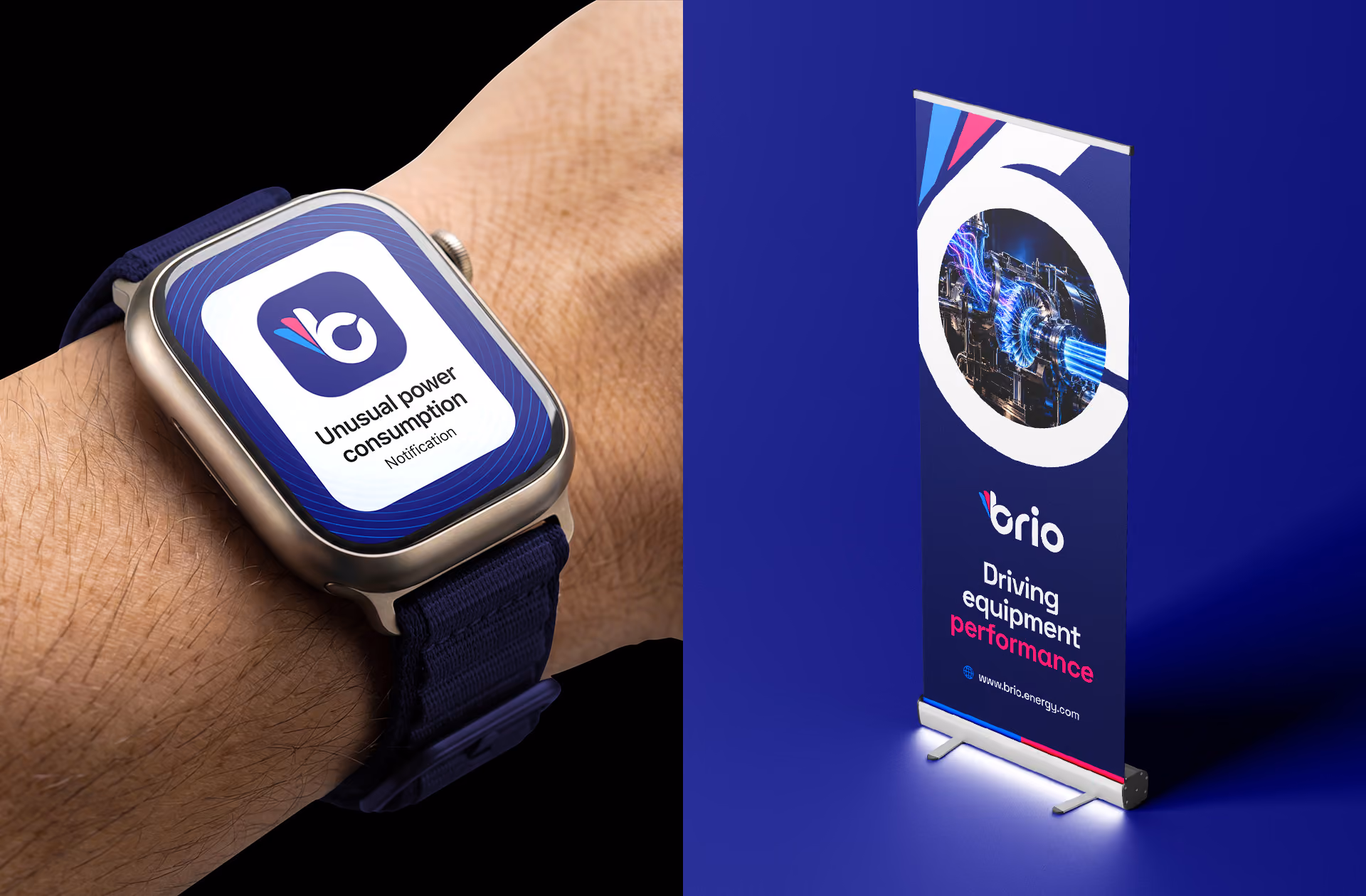 Montre connectée et kakémono Brio