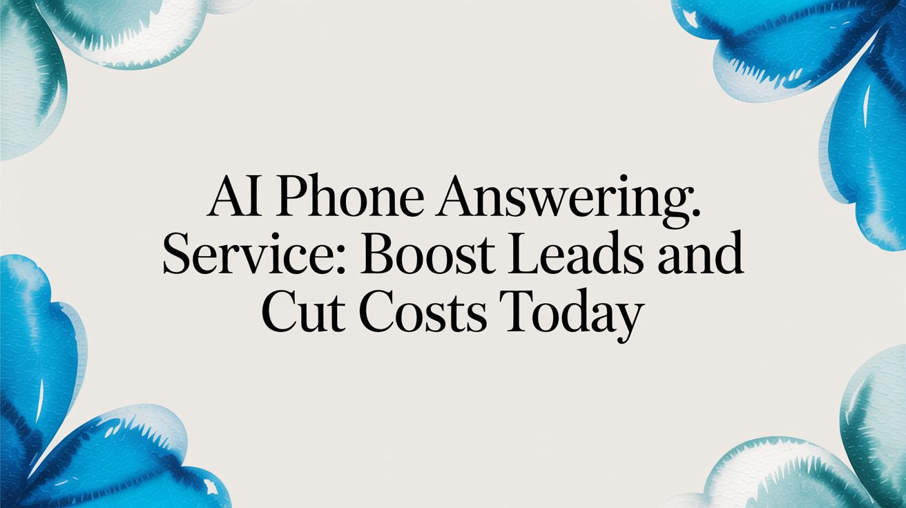 AI Phone Answering Service: Boost Leads and Cut Costs Today