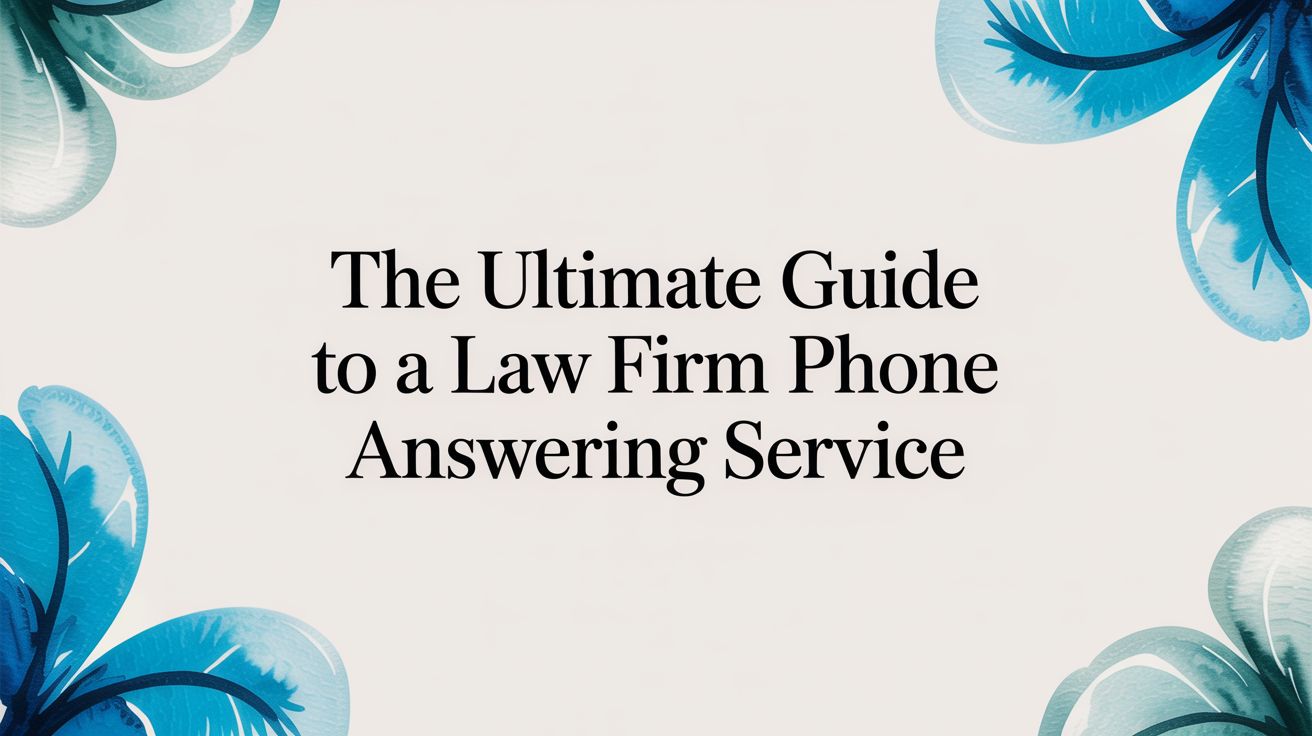 The Ultimate Guide to a Law Firm Phone Answering Service
