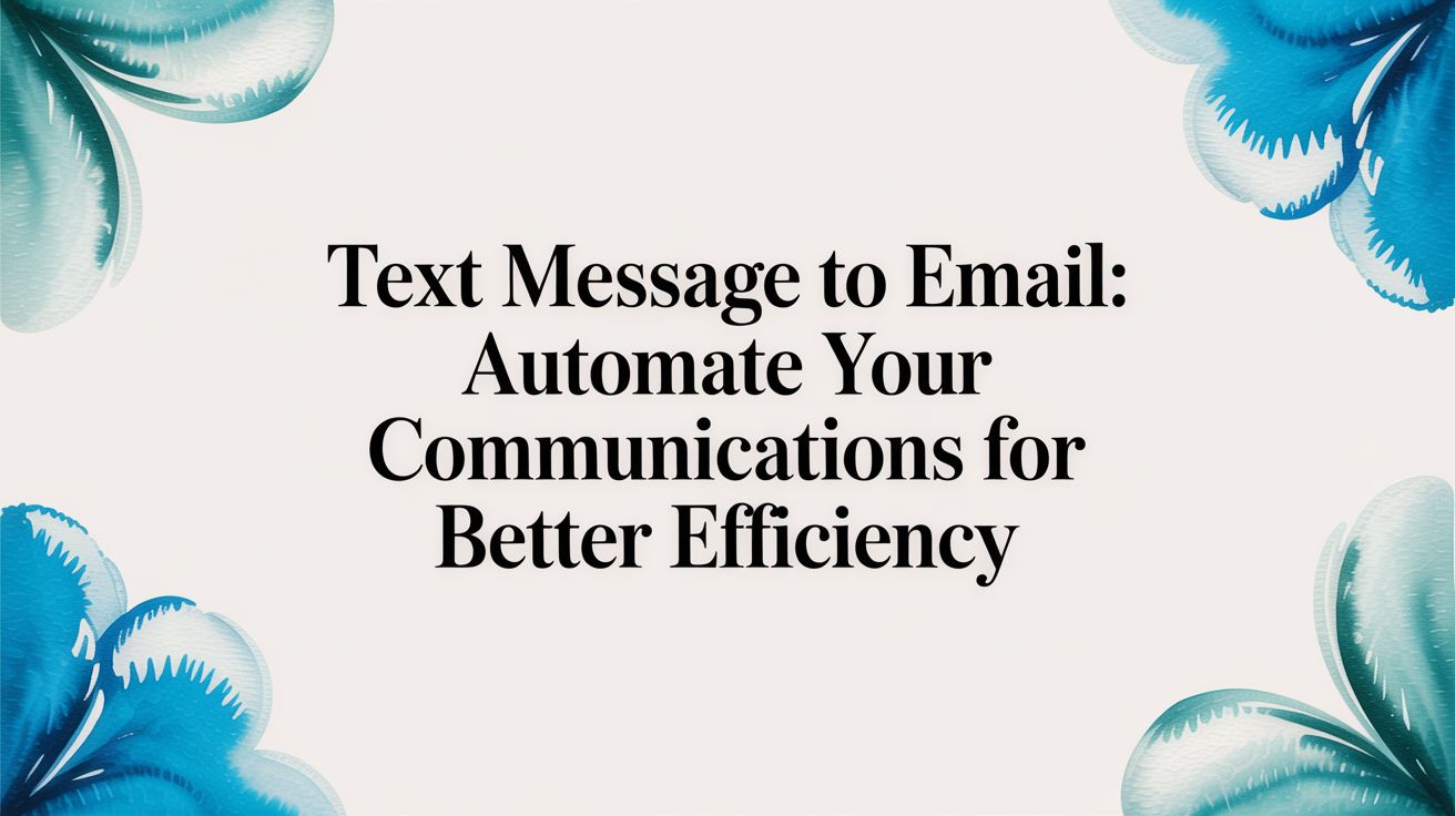 Text Message to Email: Automate Your Communications for Better Efficiency