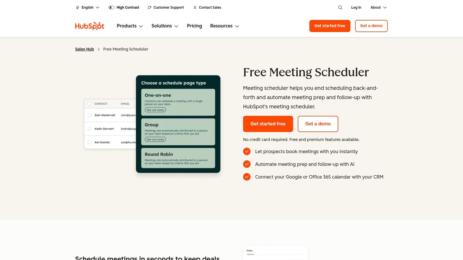 HubSpot Meeting Scheduler
