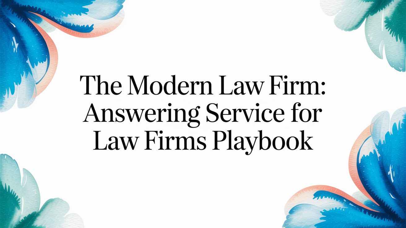 The Modern Law Firm: answering service for law firms Playbook