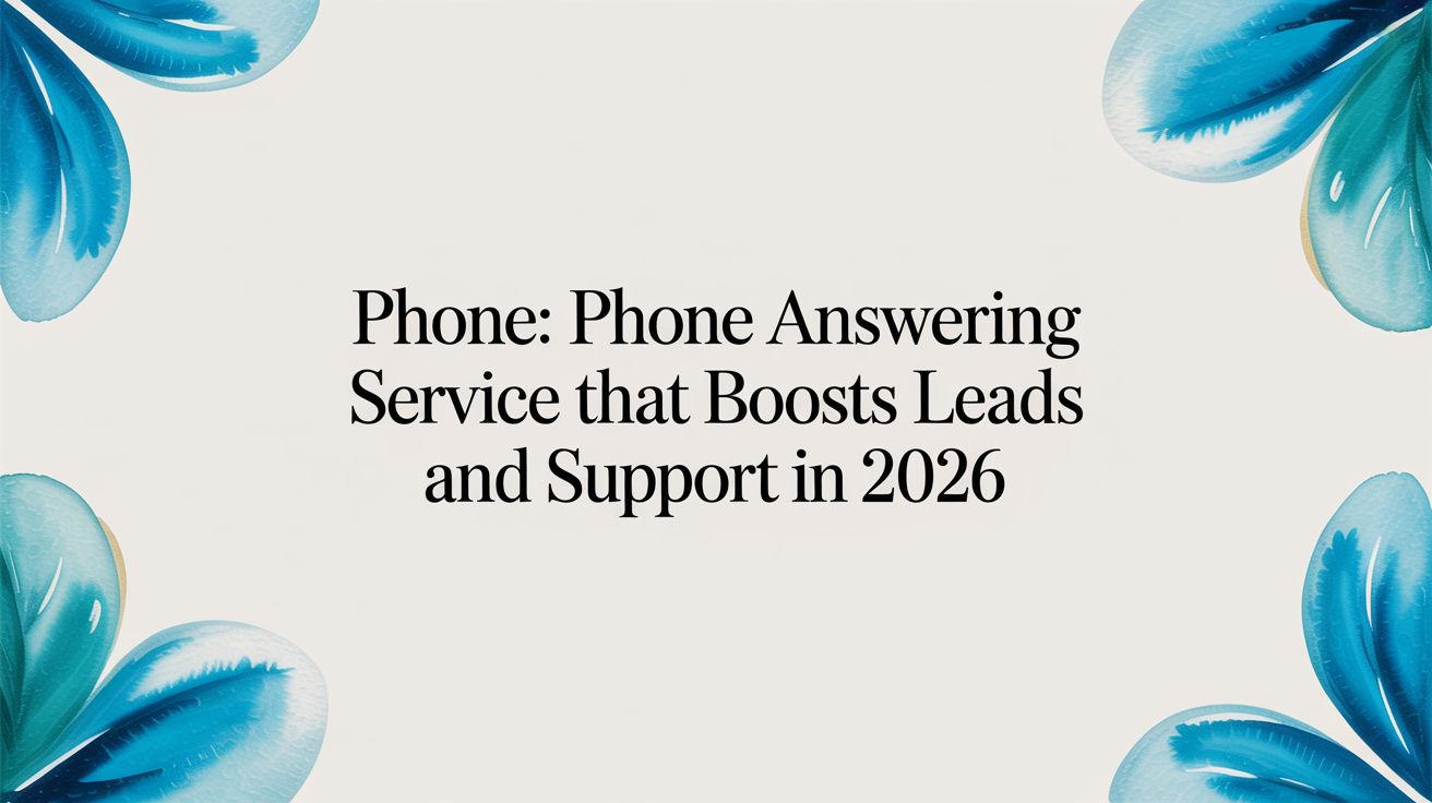 Phone: phone answering service that boosts leads and support in 2026