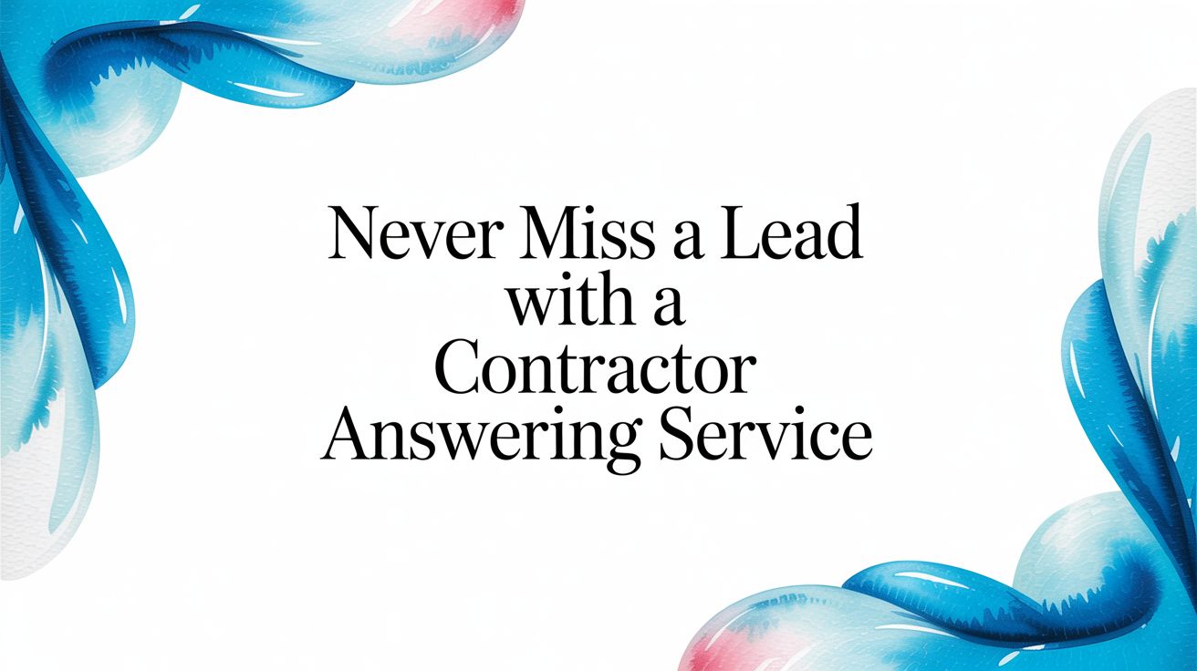 Never Miss a Lead With a Contractor Answering Service