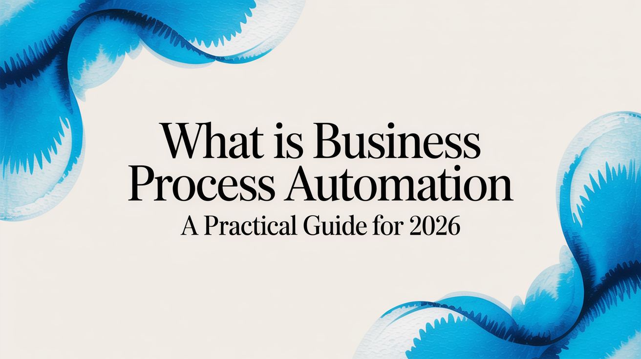 What Is Business Process Automation A Practical Guide for 2026