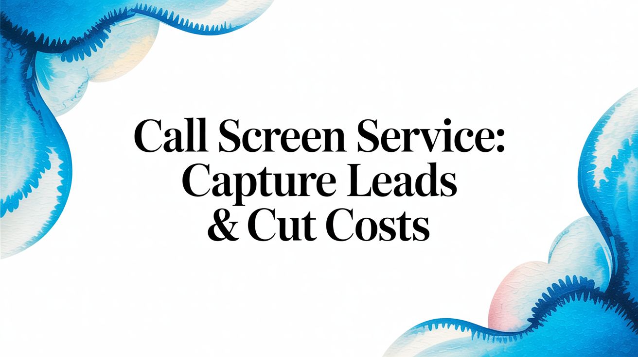Call Screen Service: Capture Leads & Cut Costs