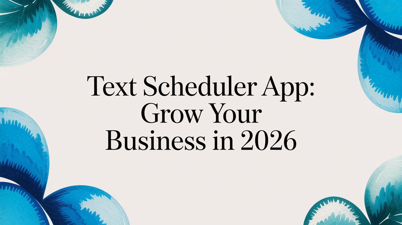 Text Scheduler App: Grow Your Business in 2026