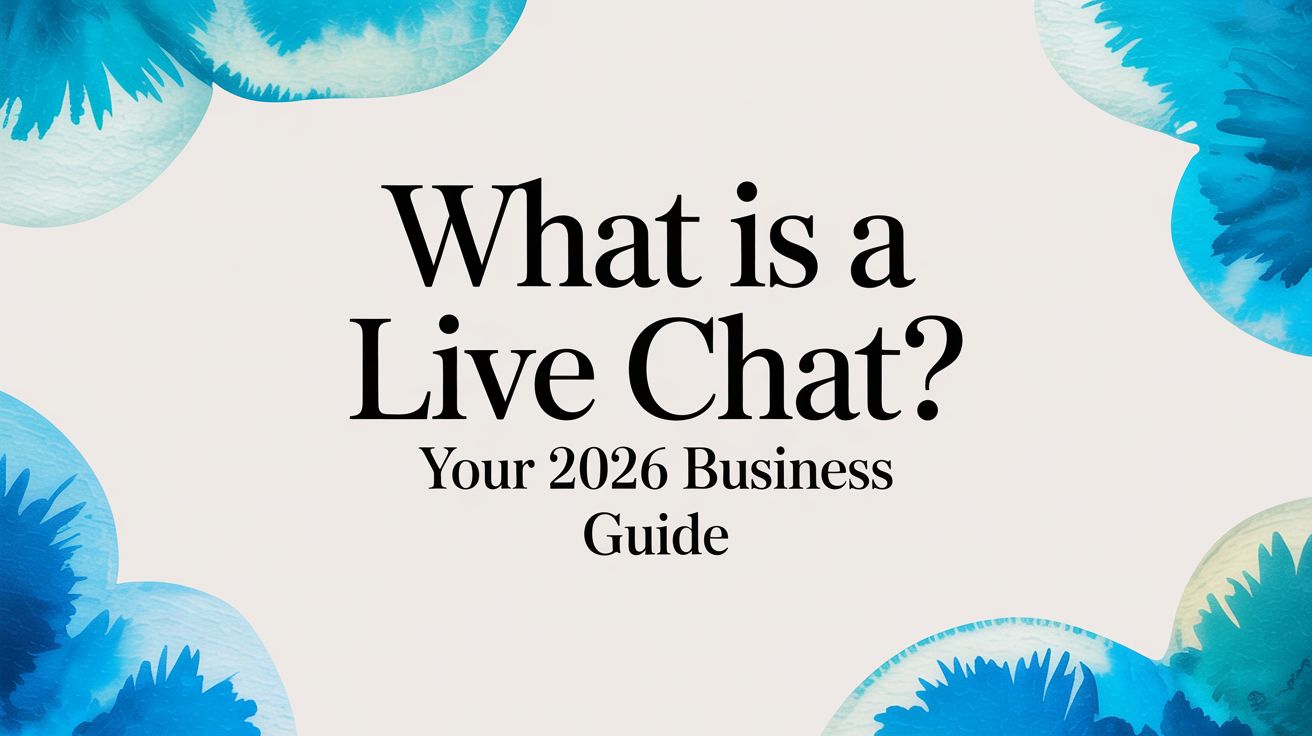What Is a Live Chat? Your 2026 Business Guide