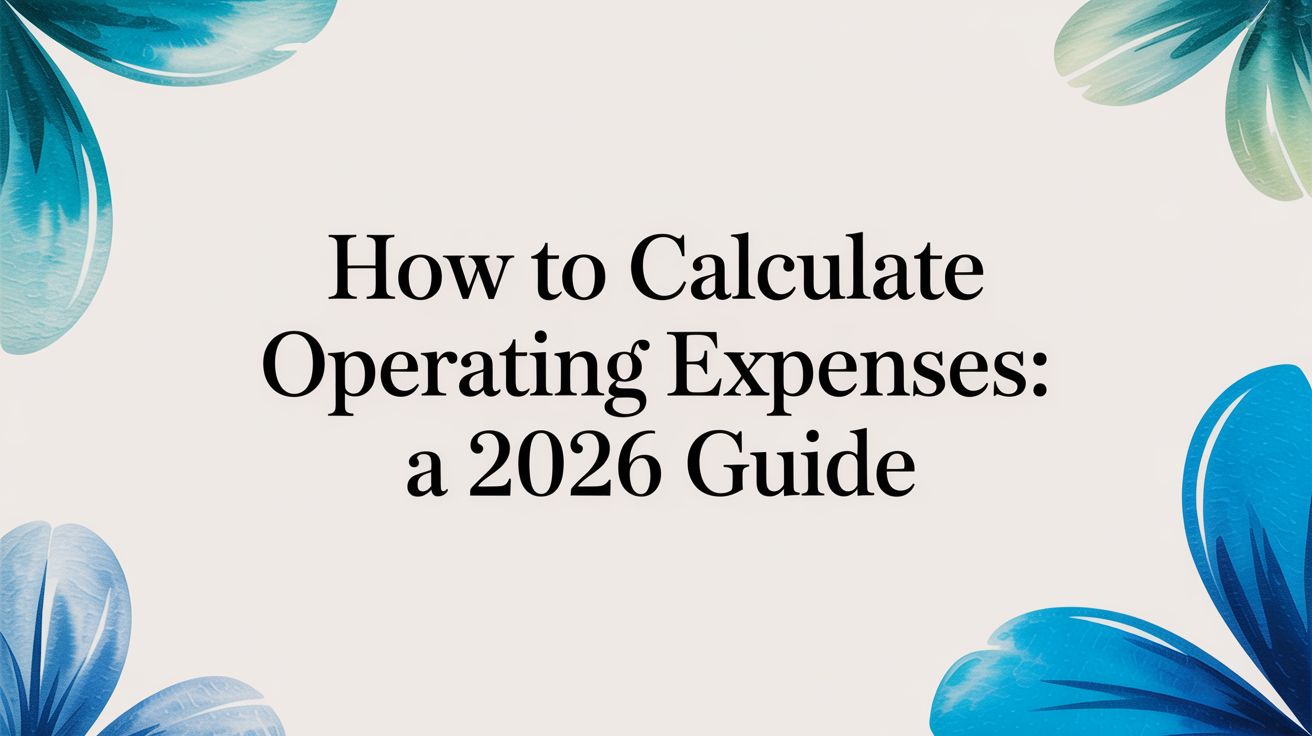 How to Calculate Operating Expenses: A 2026 Guide