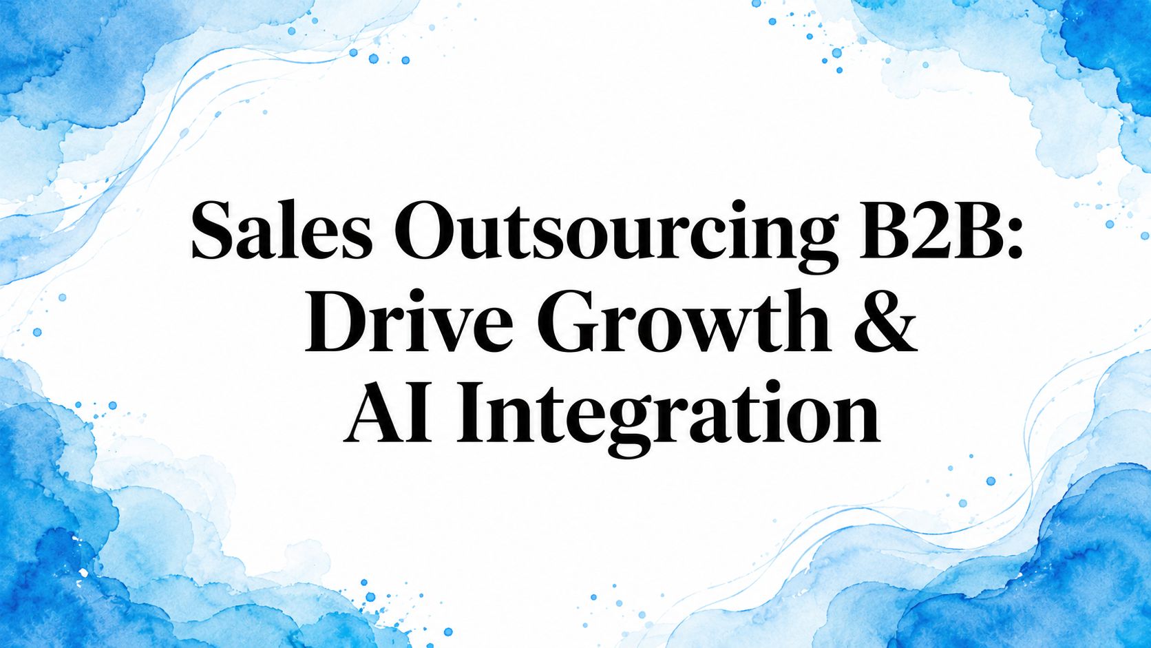 Sales Outsourcing B2B: Drive Growth & AI Integration