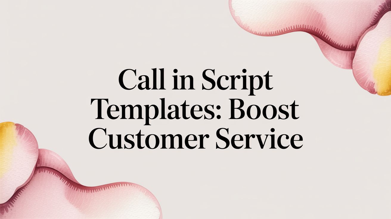 Call in Script Templates: Boost Customer Service