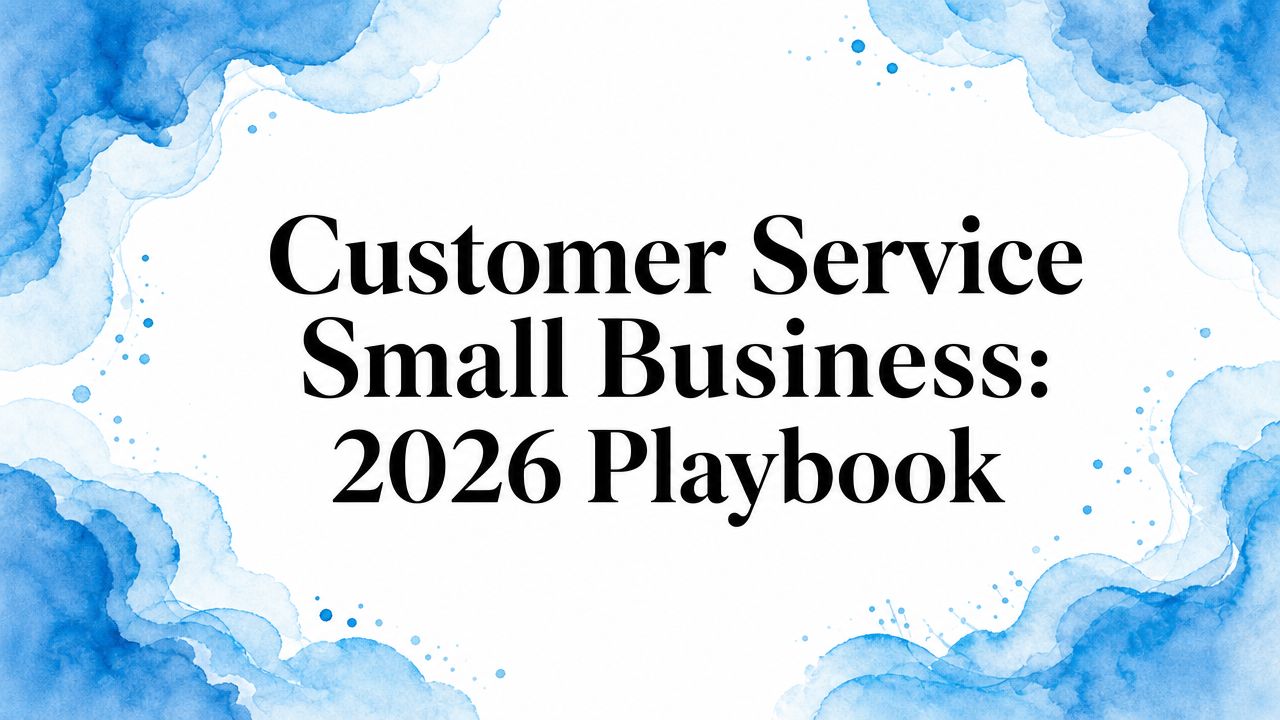 Customer Service Small Business: 2026 Playbook