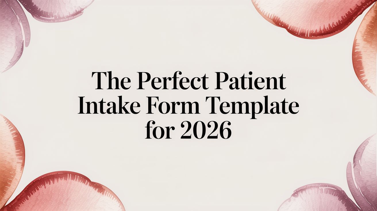 The Perfect Patient Intake Form Template for 2026
