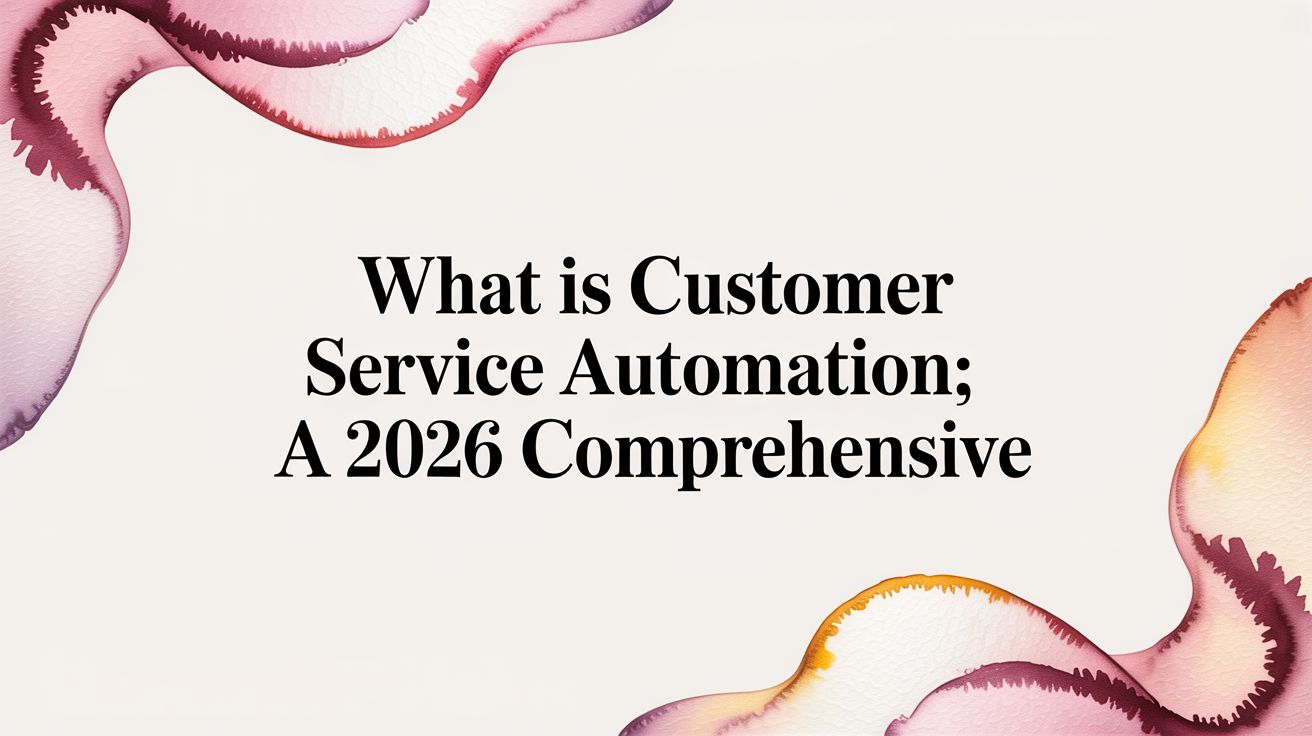 What Is Customer Service Automation: A 2026 Comprehensive