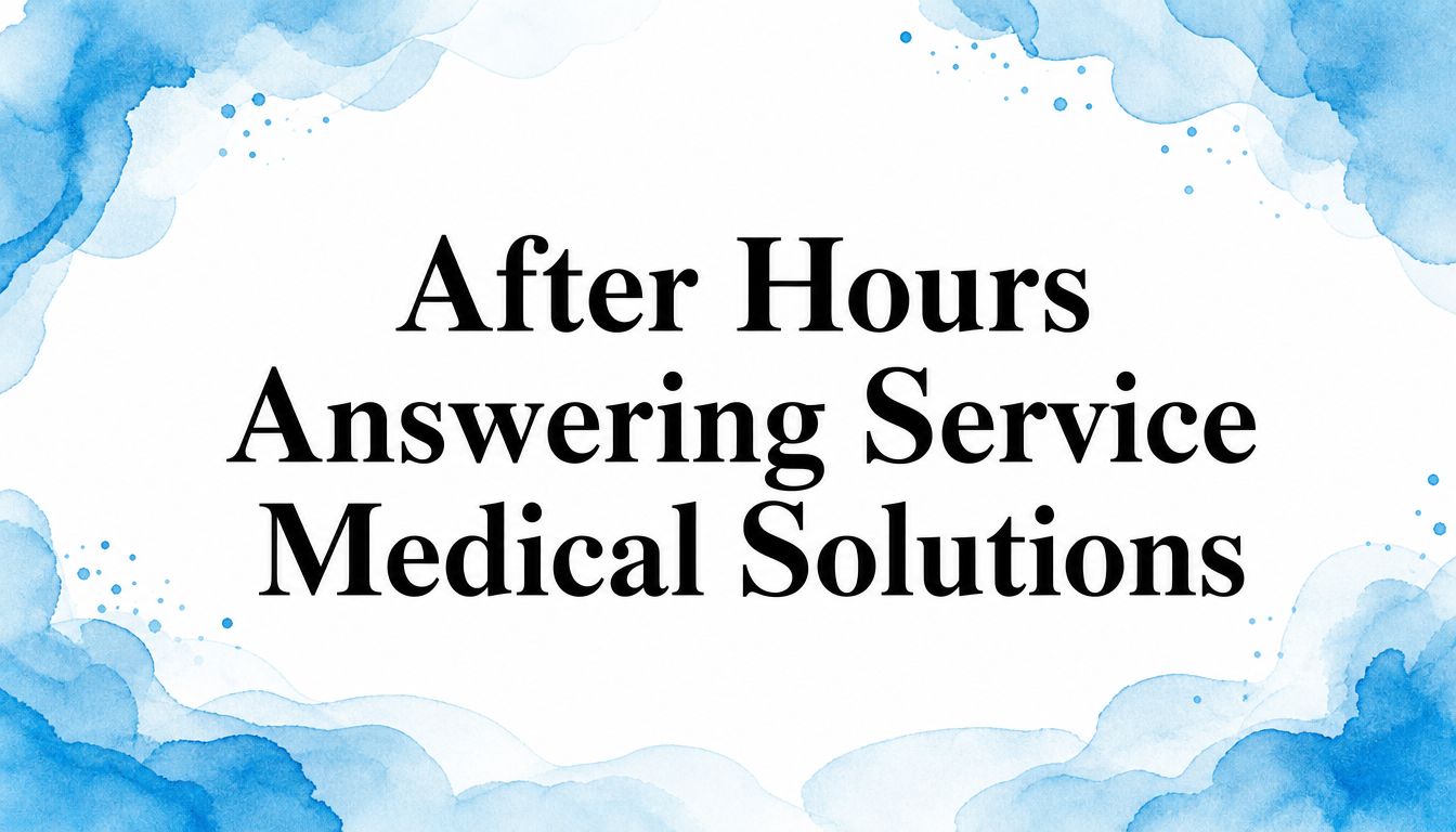 After Hours Answering Service Medical Solutions