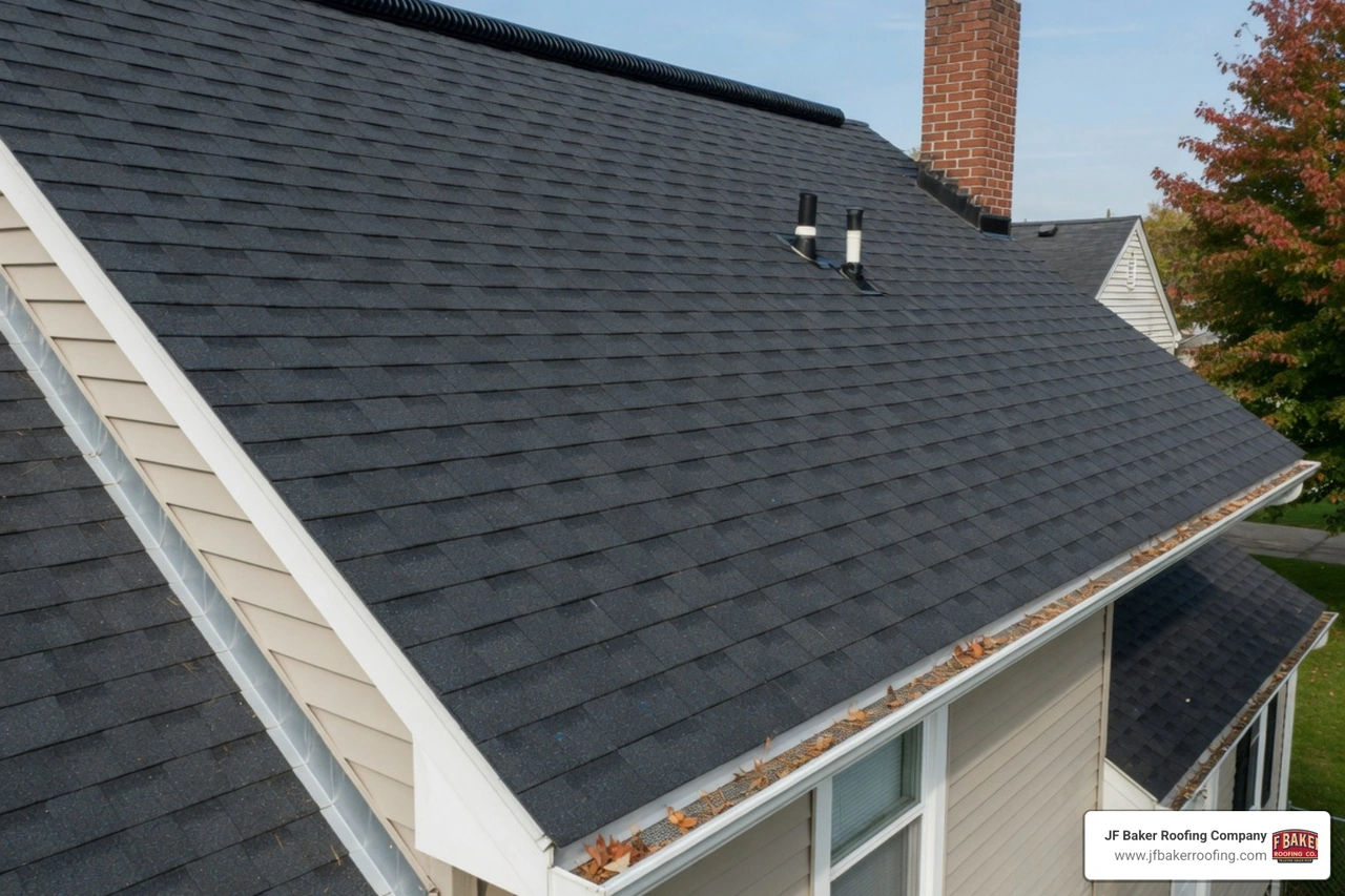 architectural shingles on a residential home architectural shingles on a residential home