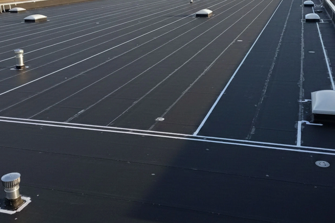 inspector checking flashing and membrane seams inspector checking flashing and membrane seams
