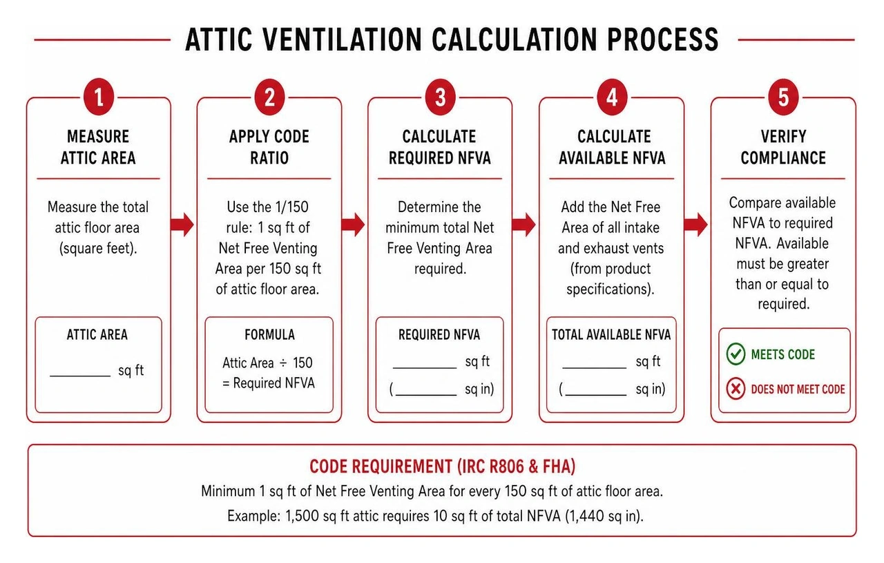 attic ventilation calculation process attic ventilation calculation process