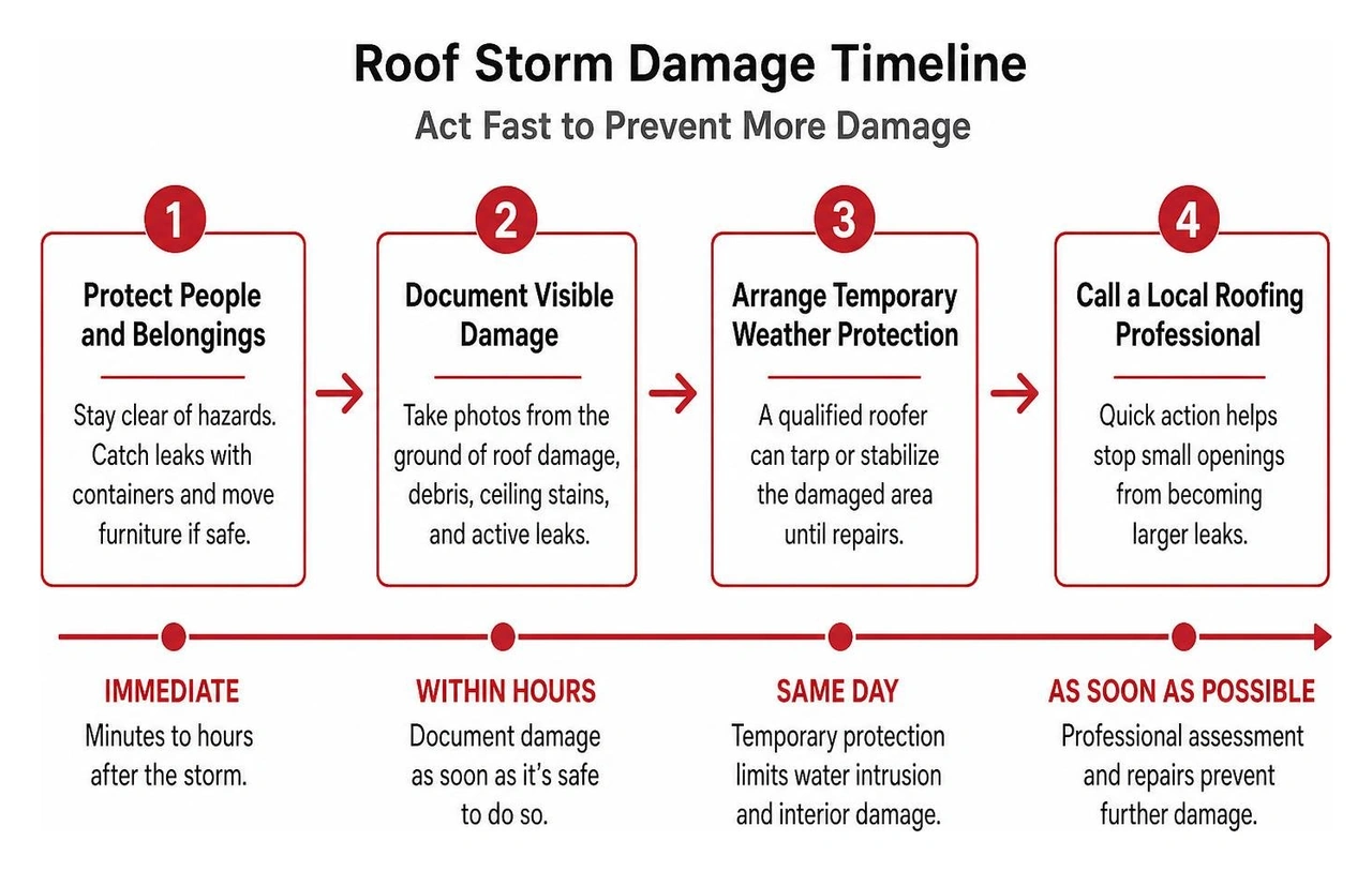 roof storm damage timeline