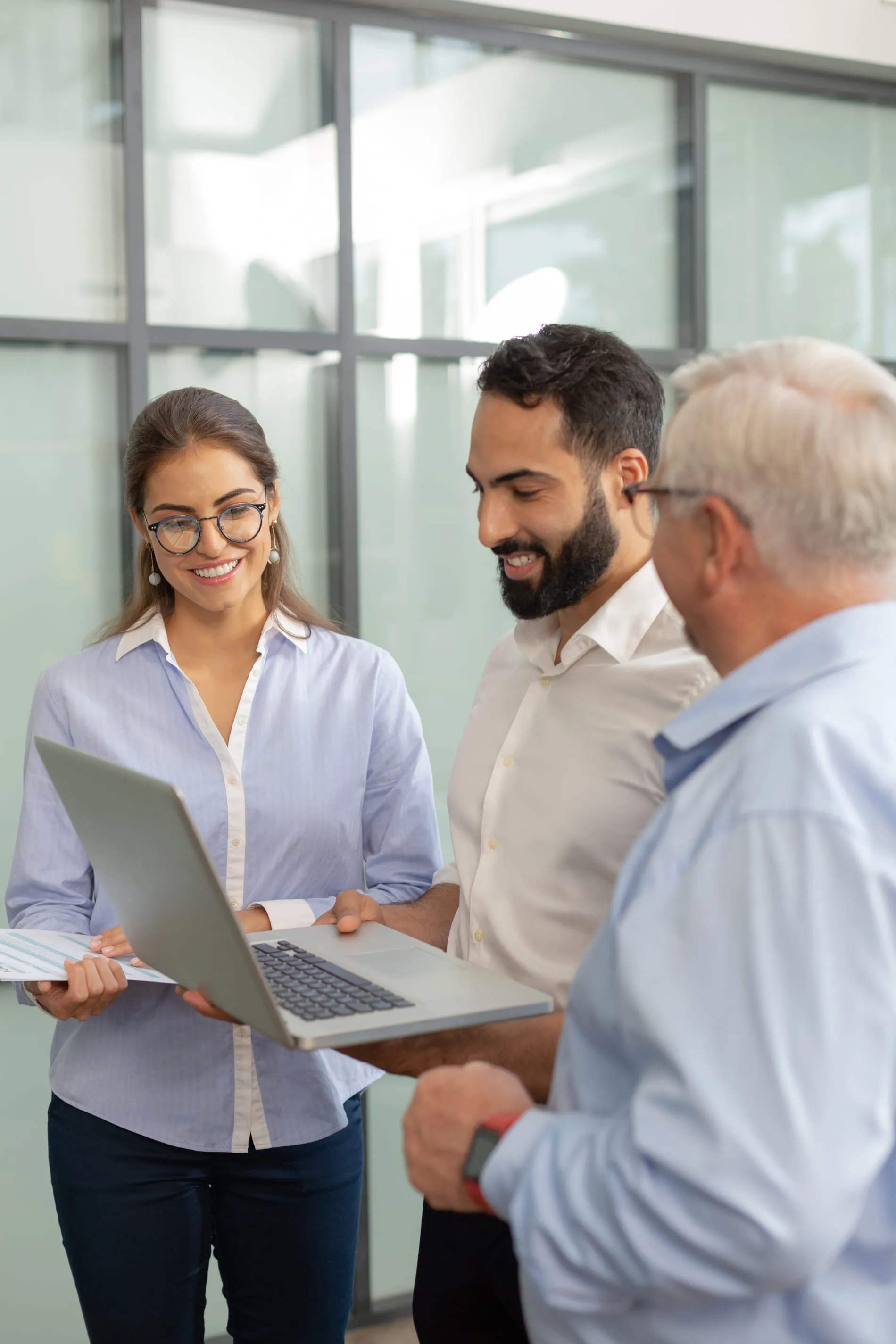 Two Nimbus Library founders in a minimalist office, showcasing the professional and versatile use of the library.