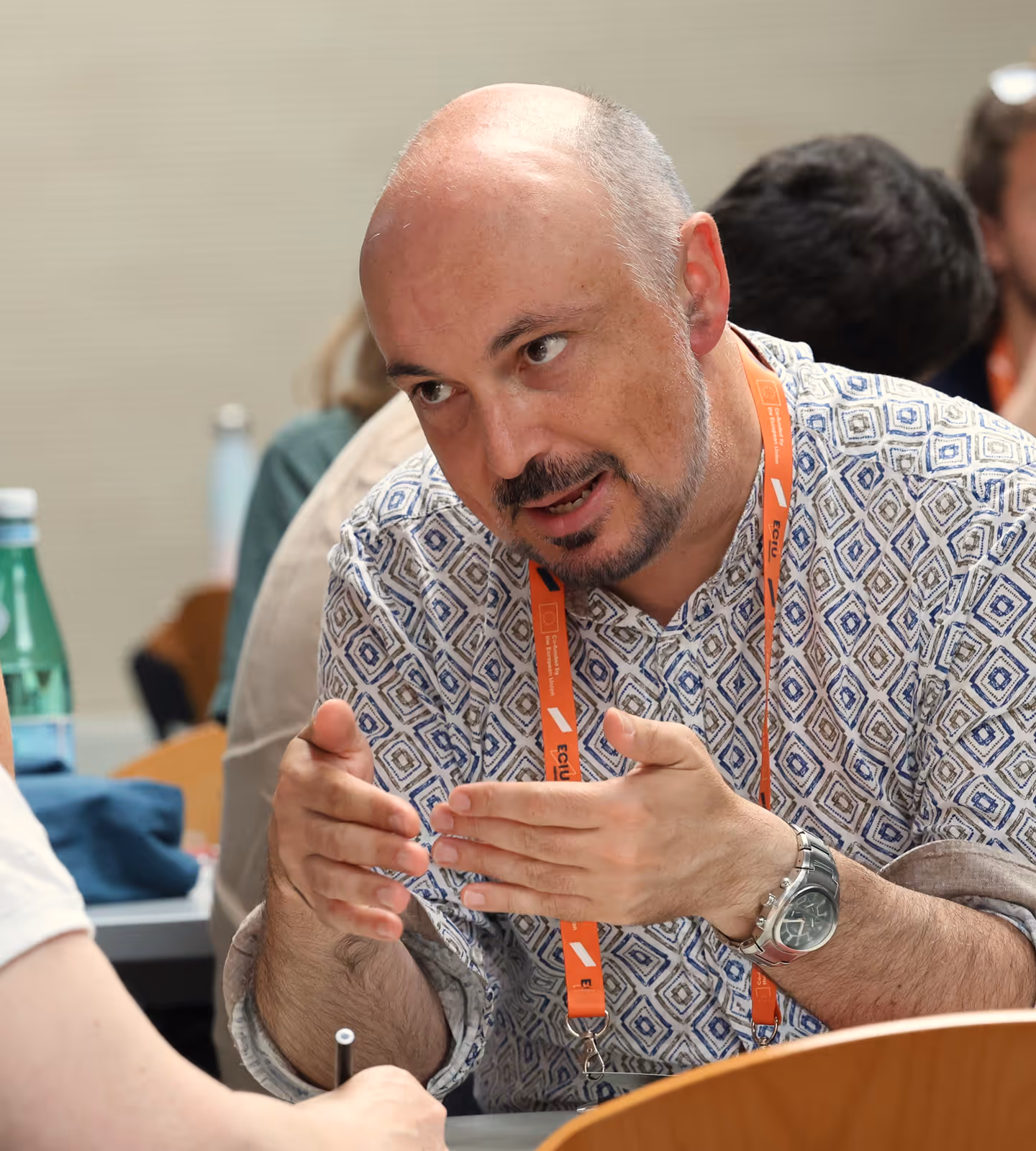 ECIU teacher facilitating interactive workshop discussion with students