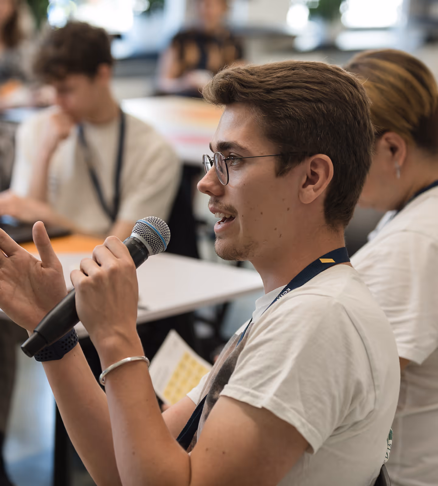 ECIU graduate sharing professional experience during alumni talk