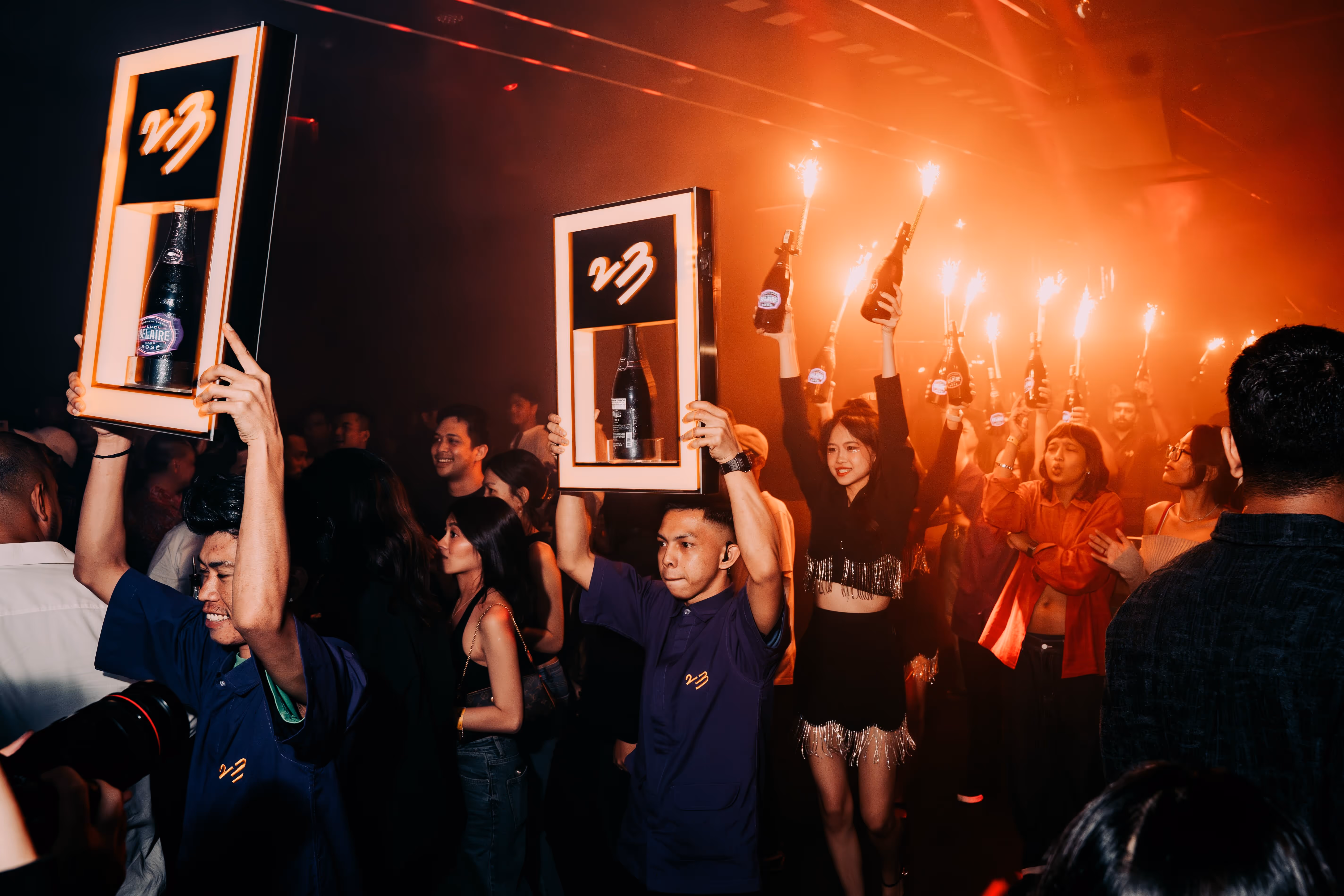 Lane 23 custom event champagne walk-in