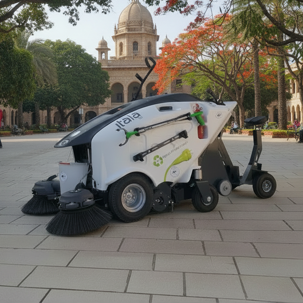 Footpath cleaning and litter picking