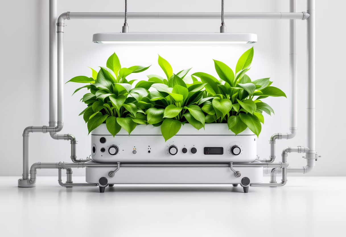 image of hydroponic solution setup