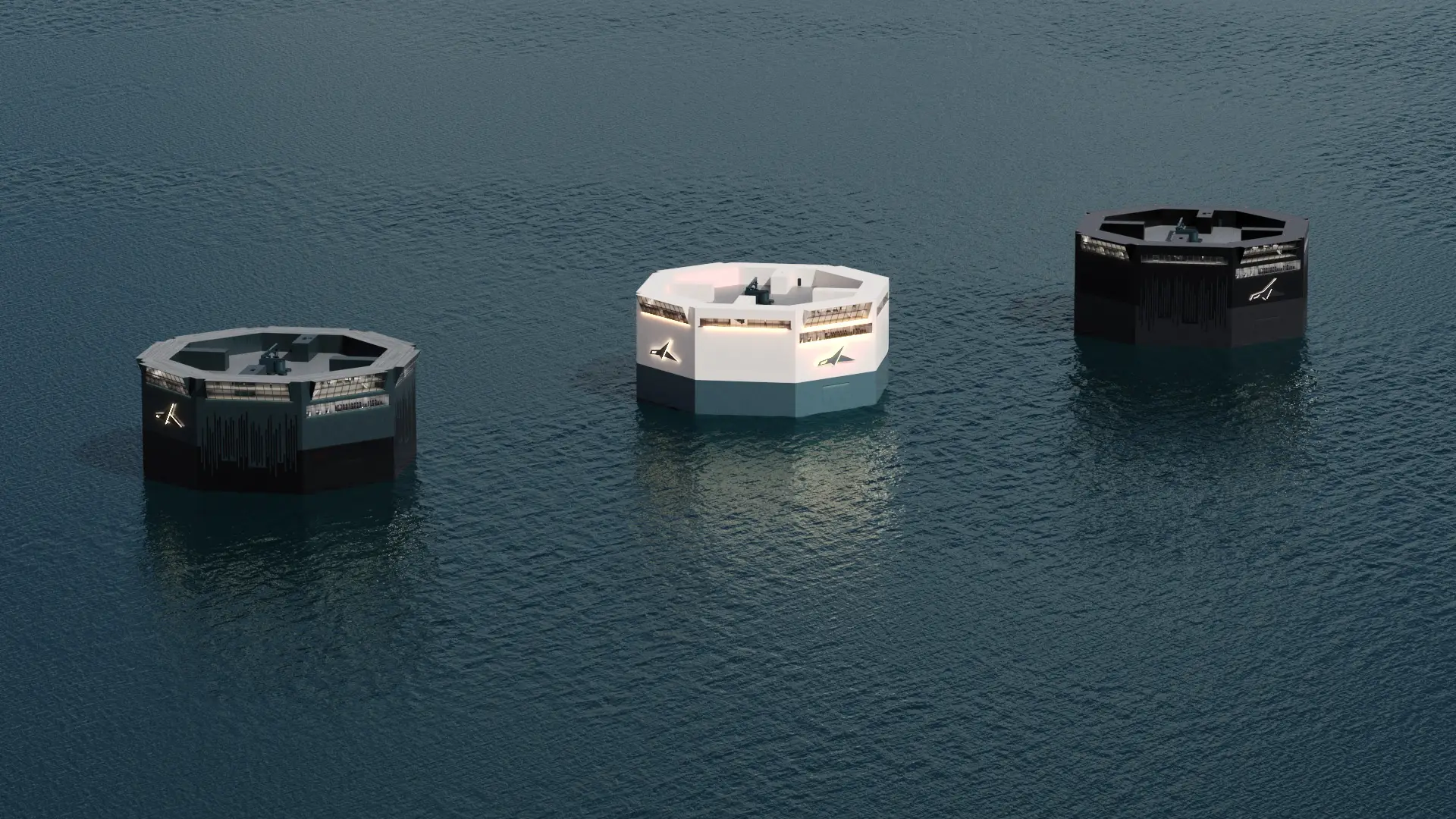 image of a modern eco-friendly building with integrated renewable energy systems