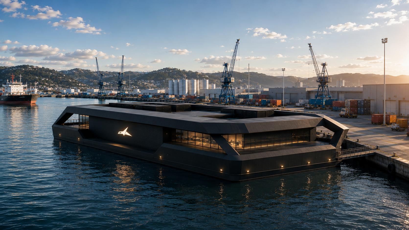 Image of three Orca Connex Data Center floating on the Ocean