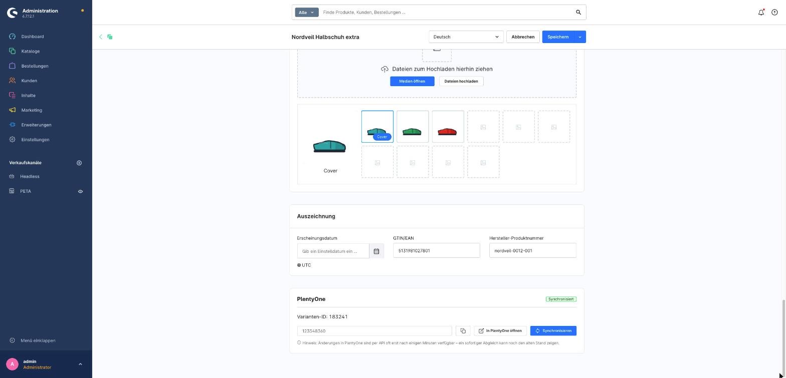 Produkt-Detail – PlentyONE-Karte