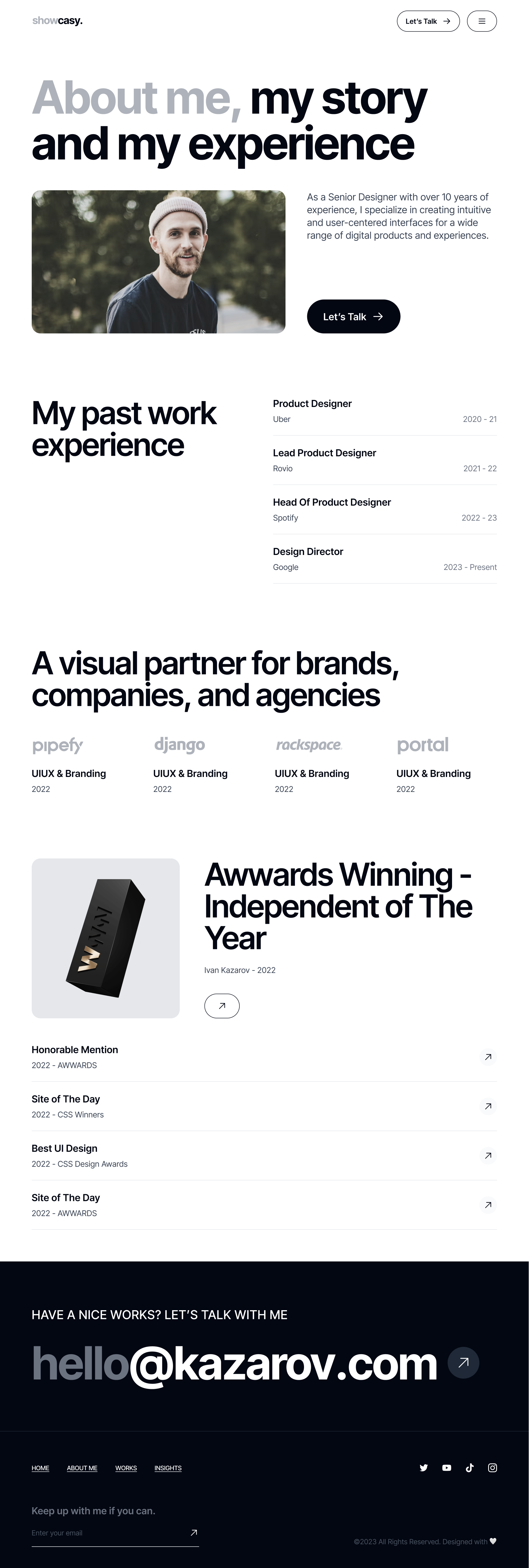 Showcasy - About Me V3