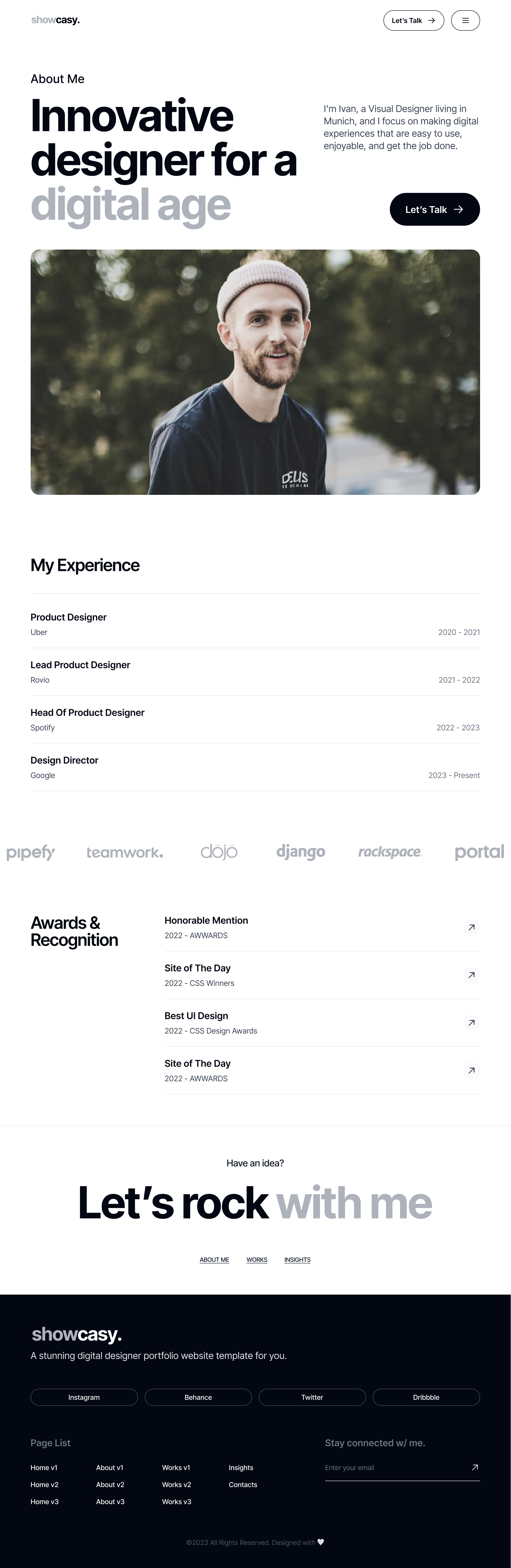 Showcasy - About Me V1