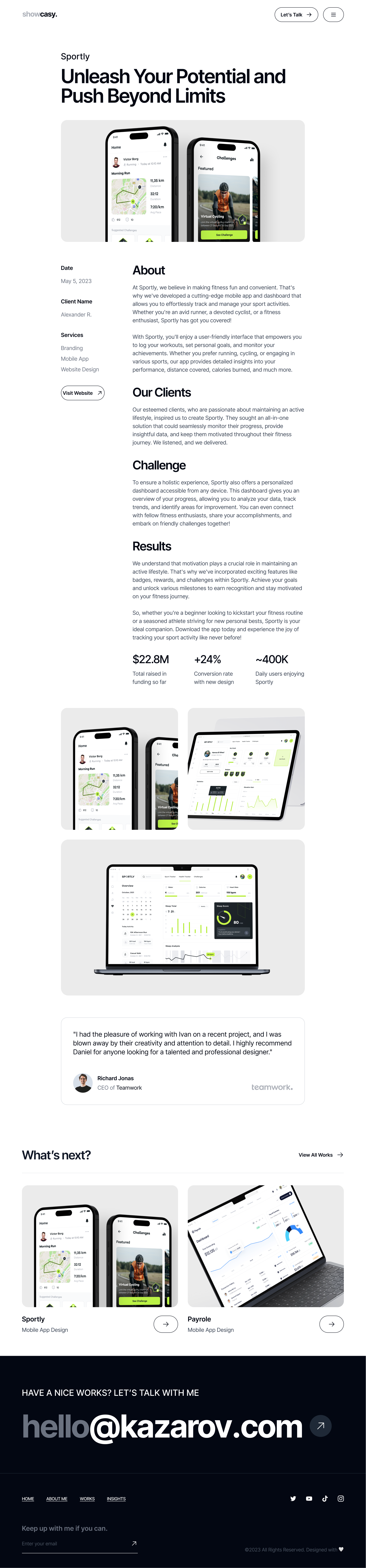 Showcasy - Work Details