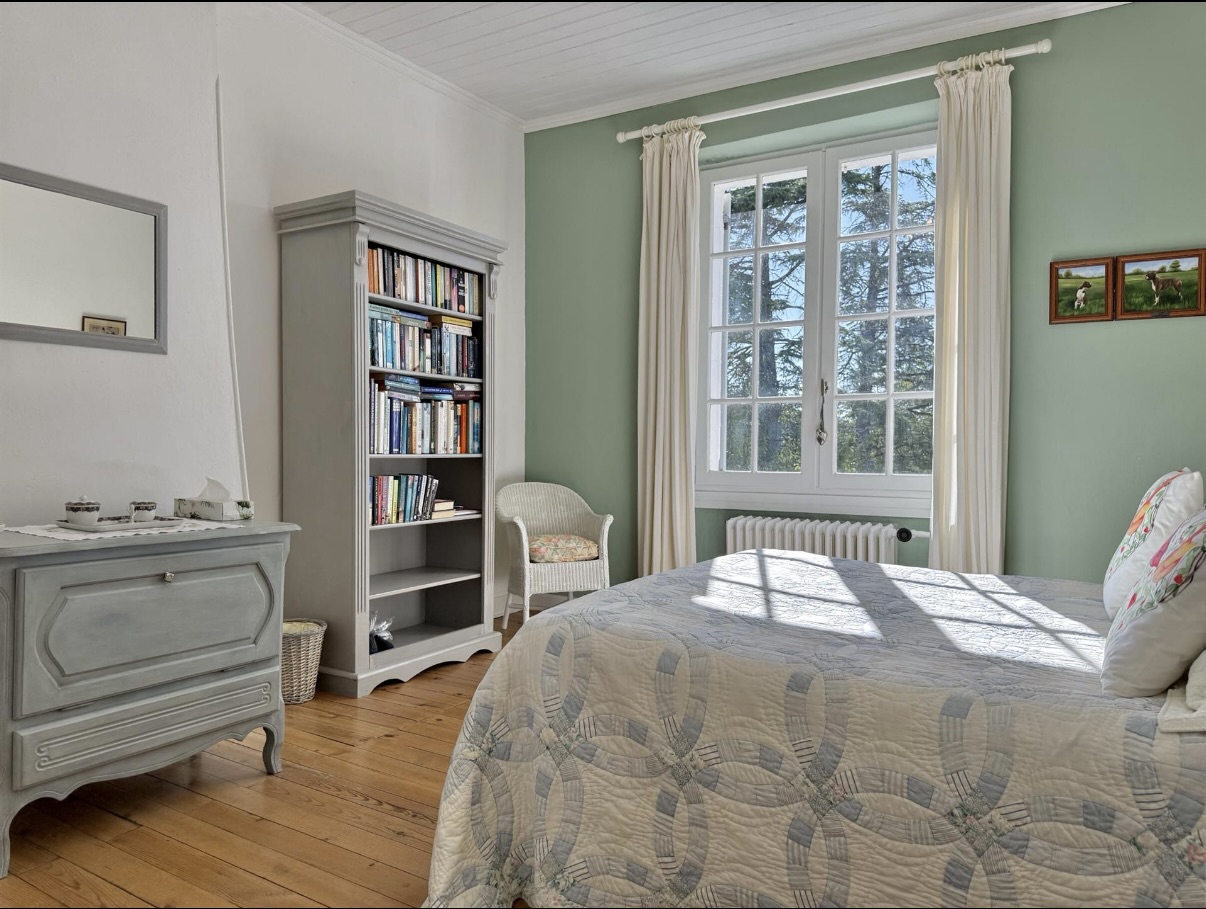 A man sitting in the room in old romantic cottage