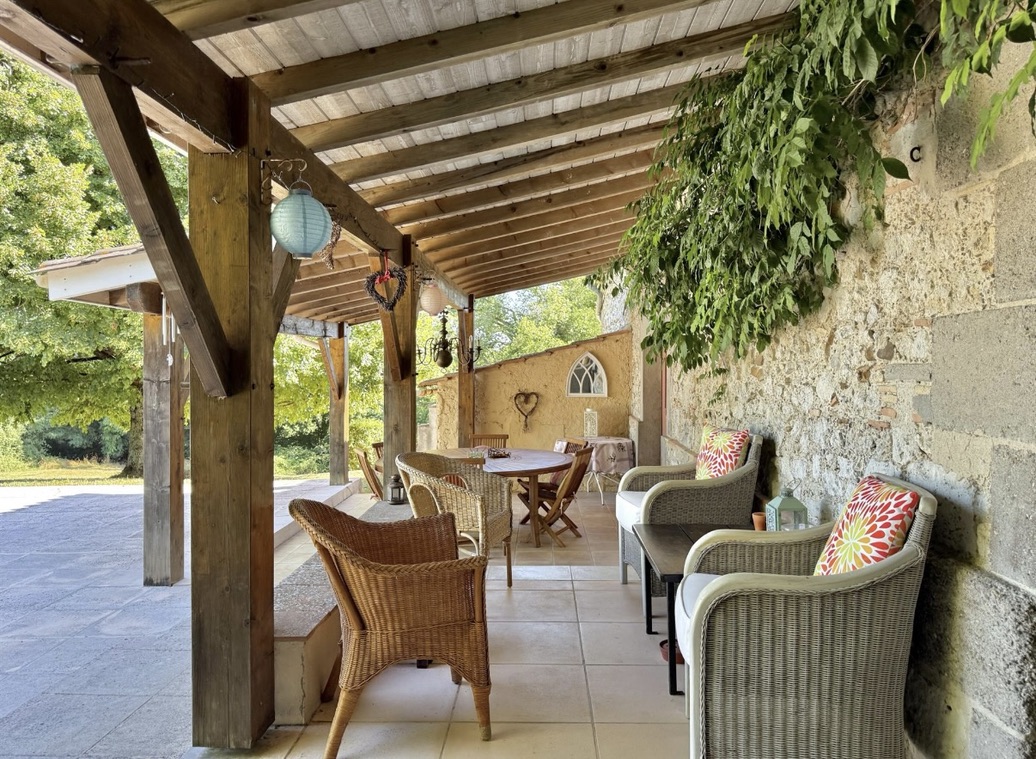 A man sitting in the room in old romantic cottage