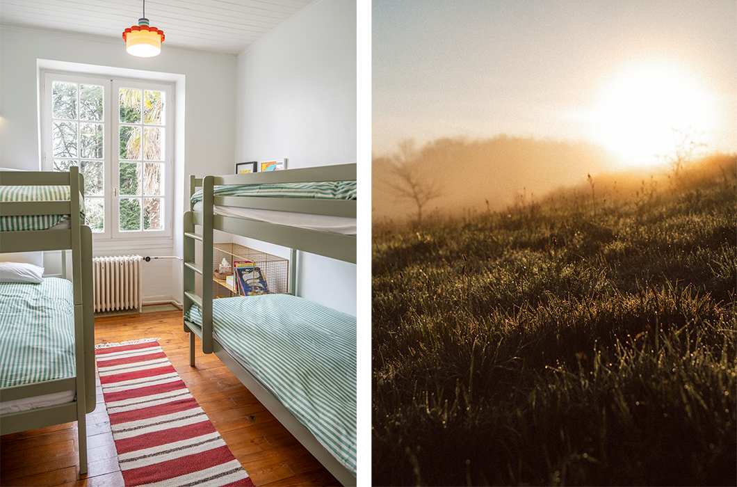 A man sitting in the room in old romantic cottage