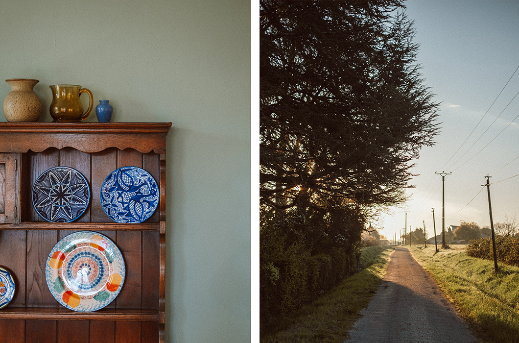 A man sitting in the room in old romantic cottage