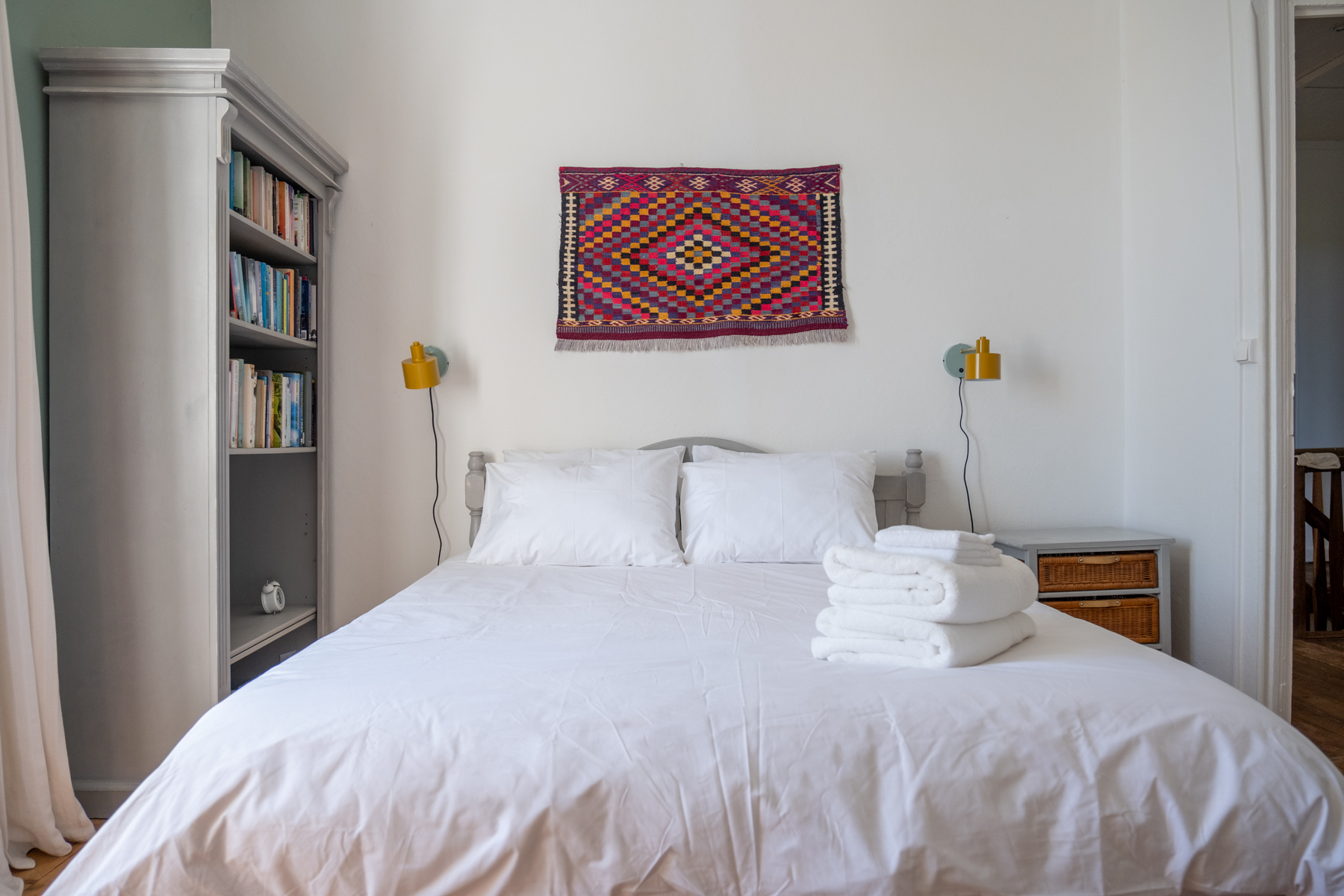 A man sitting in the room in old romantic cottage