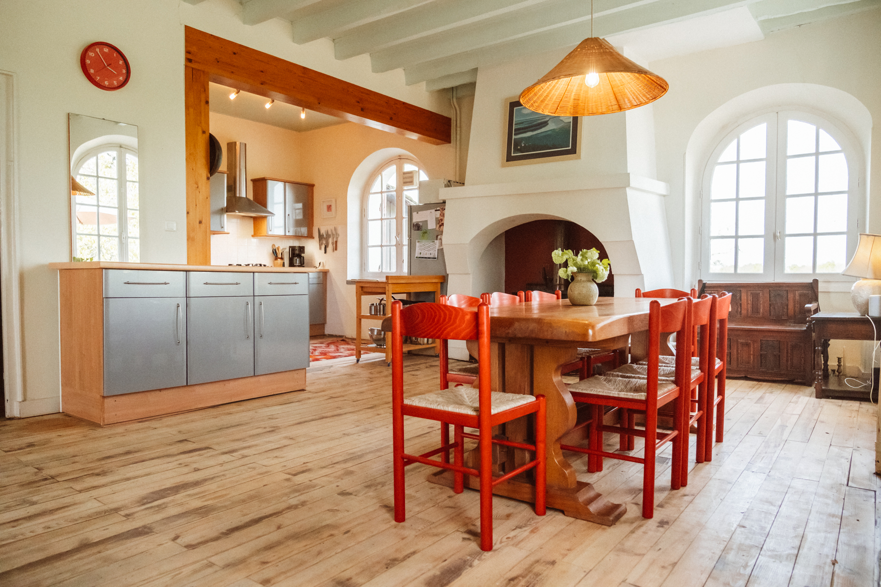 A man sitting in the room in old romantic cottage